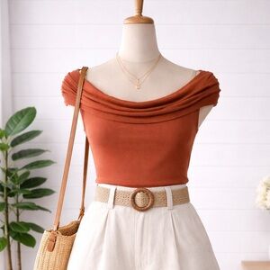 🎅 3/$15 SALE Zara Terracotta Knit Top S